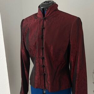 Chic Burgundy Women's Blazer